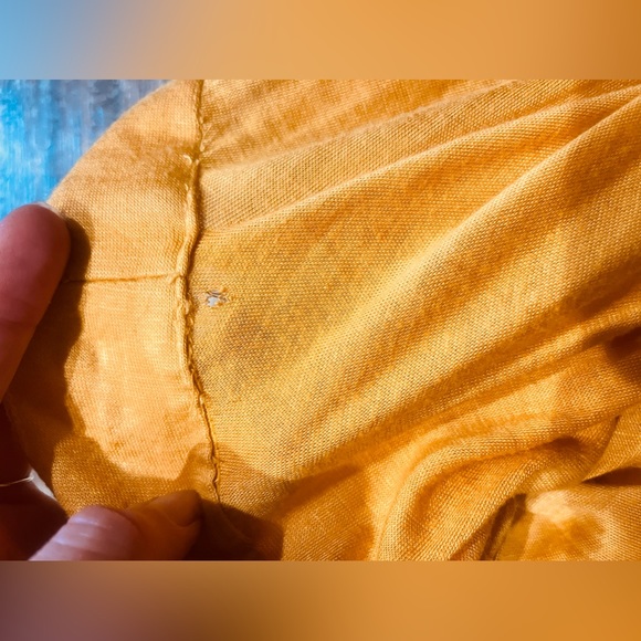 Made in Italy Golden yellow mustard yellow flowy midi skirt - Picture 7 of 13